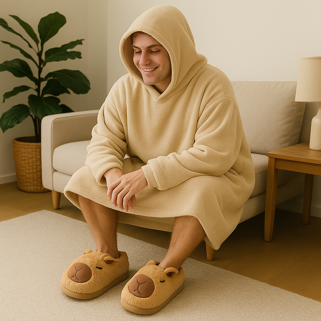🔥 COMBO INVERNAL ⏰  : Buzo Manta + Pantuflones Capibara + Medias Térmicas Regalo (ULTIMO STOCK)