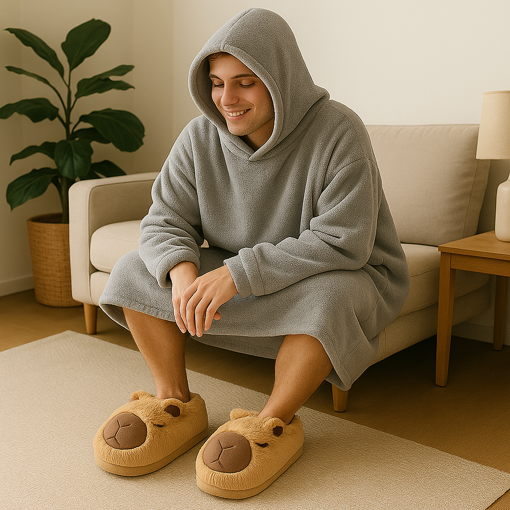 🔥 COMBO INVERNAL ⏰  : Buzo Manta + Pantuflones Capibara + Medias Térmicas Regalo (ULTIMO STOCK)