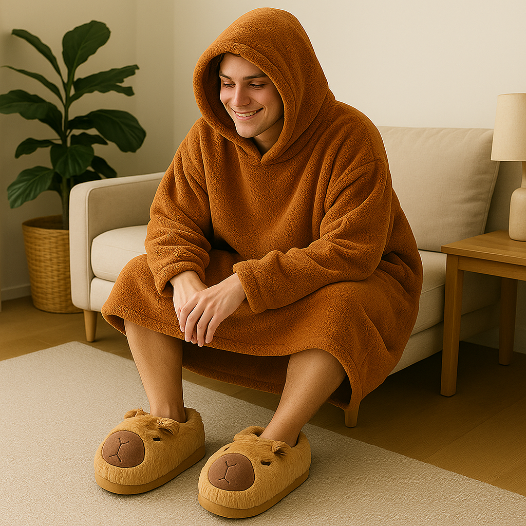 🔥 COMBO INVERNAL ⏰  : Buzo Manta + Pantuflones Capibara + Medias Térmicas Regalo (ULTIMO STOCK)